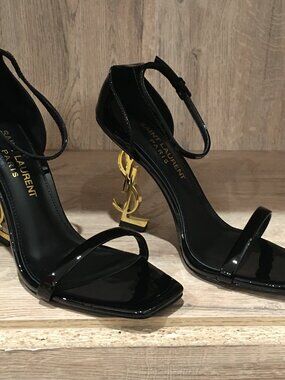 Saint Laurent Opyum Gold YSL Heels Size 37